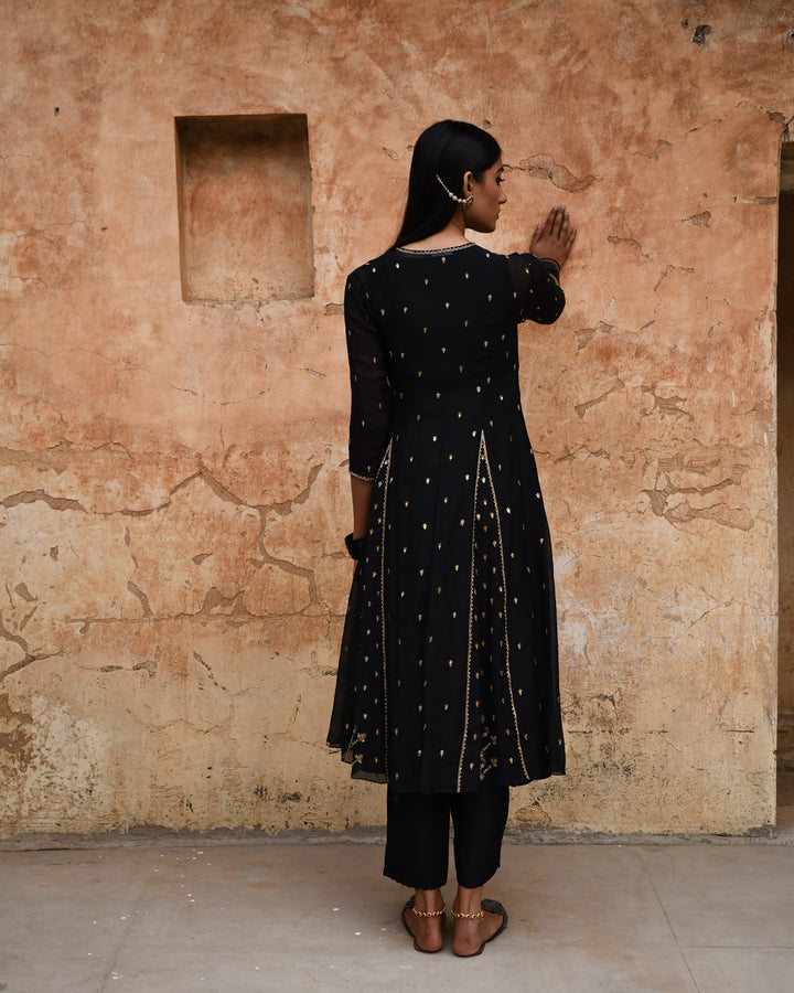 black angrakha set