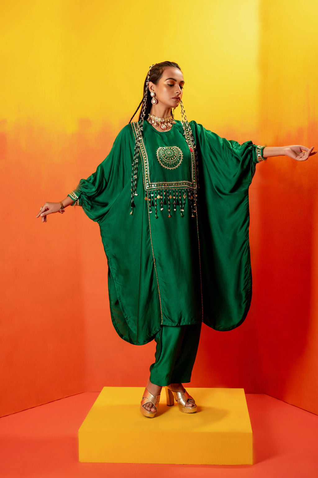 Vani Green AntiFit Kurta Set