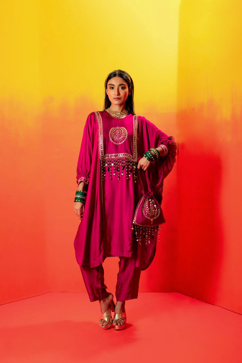 Tara Pink AntiFit Kurta With Pant