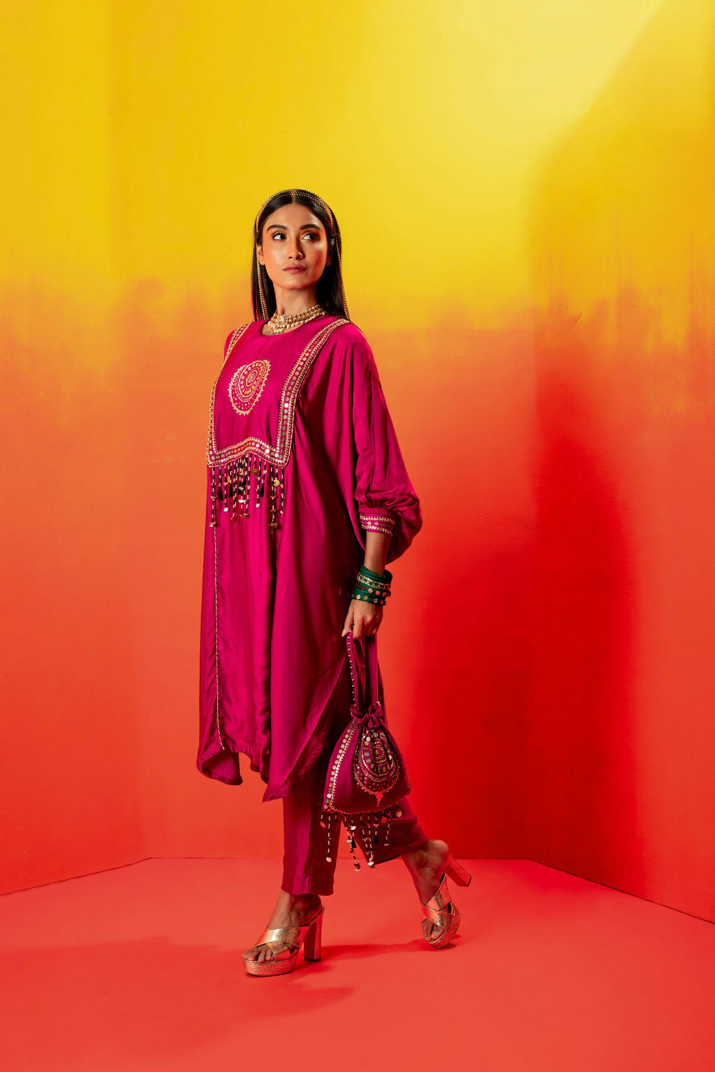 Tara Pink AntiFit Kurta With Pant