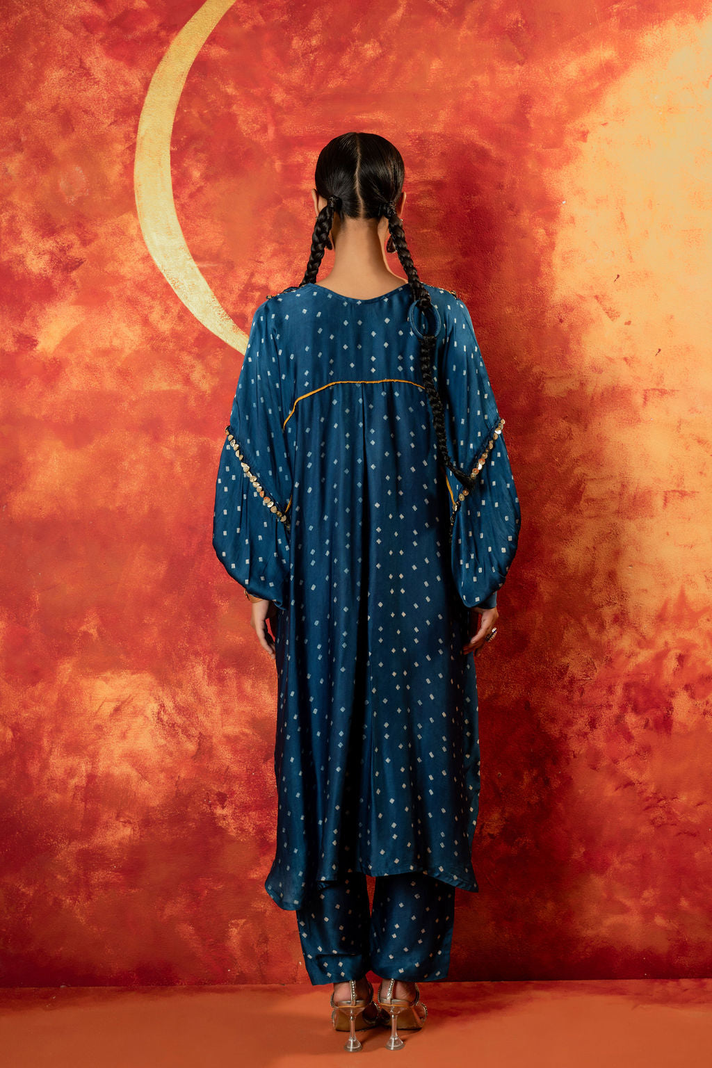 Hira AntiFit Ajrakh Indigo Kurta Set