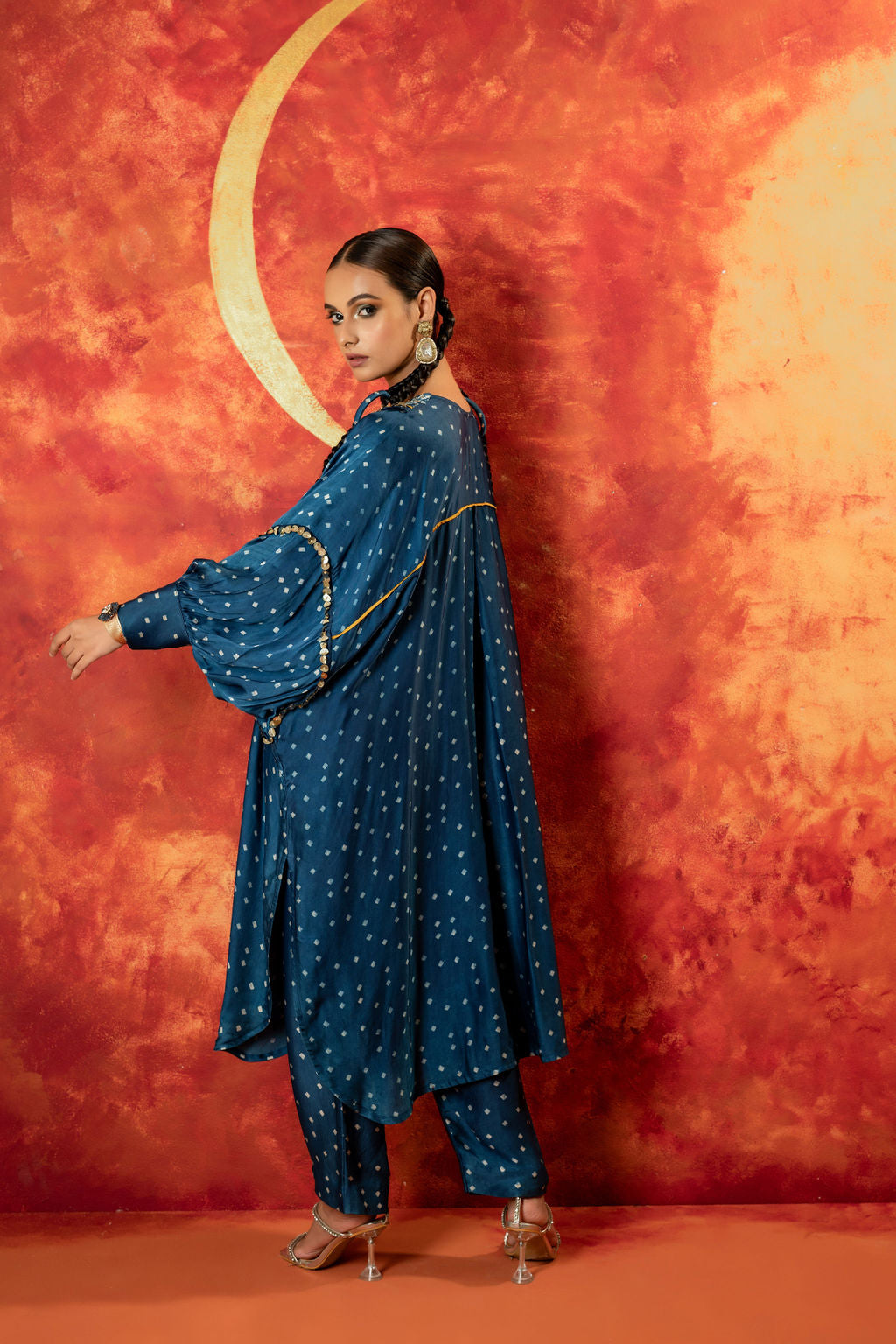 Hira AntiFit Ajrakh Indigo Kurta Set