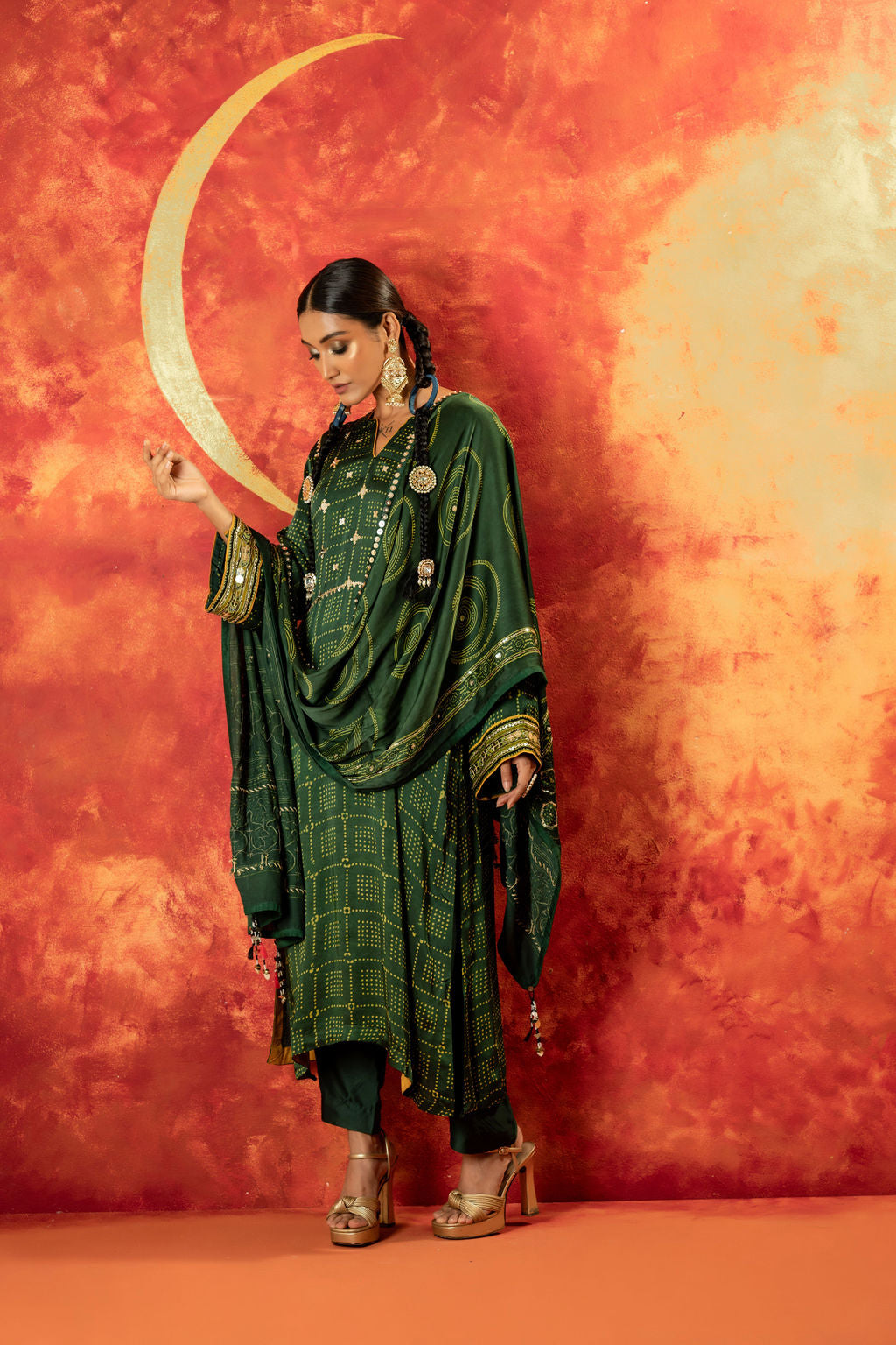 Sitara Ajrakh Straight Kurta With Ajrakh Dupatta