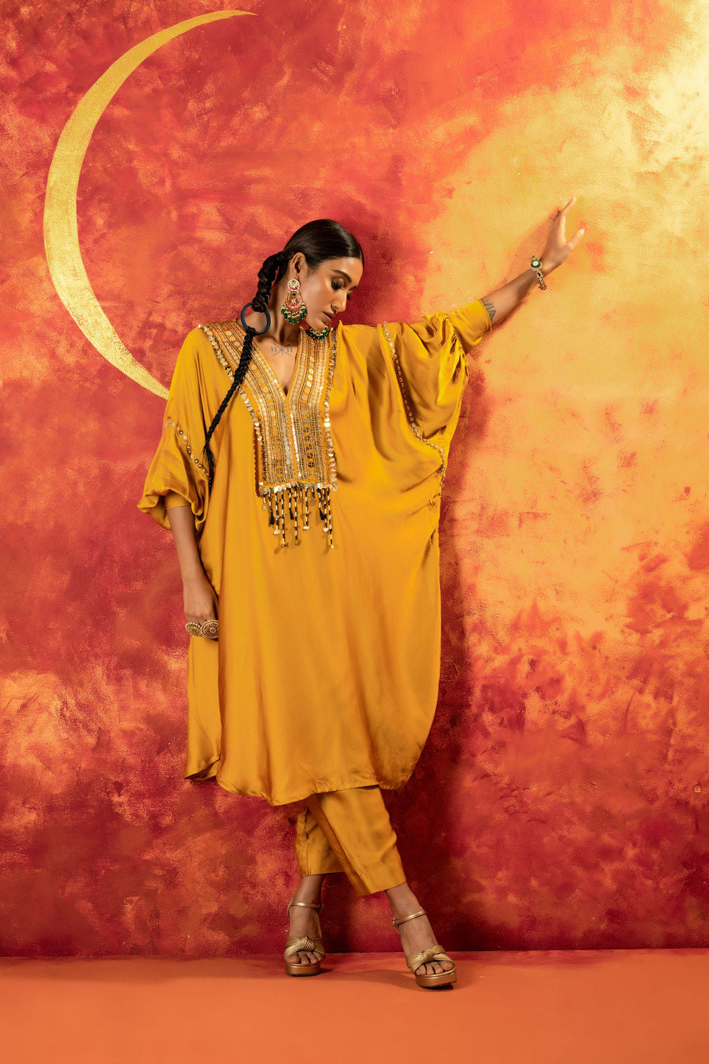 Mahi Mustard AntiFit Kurta With Pant