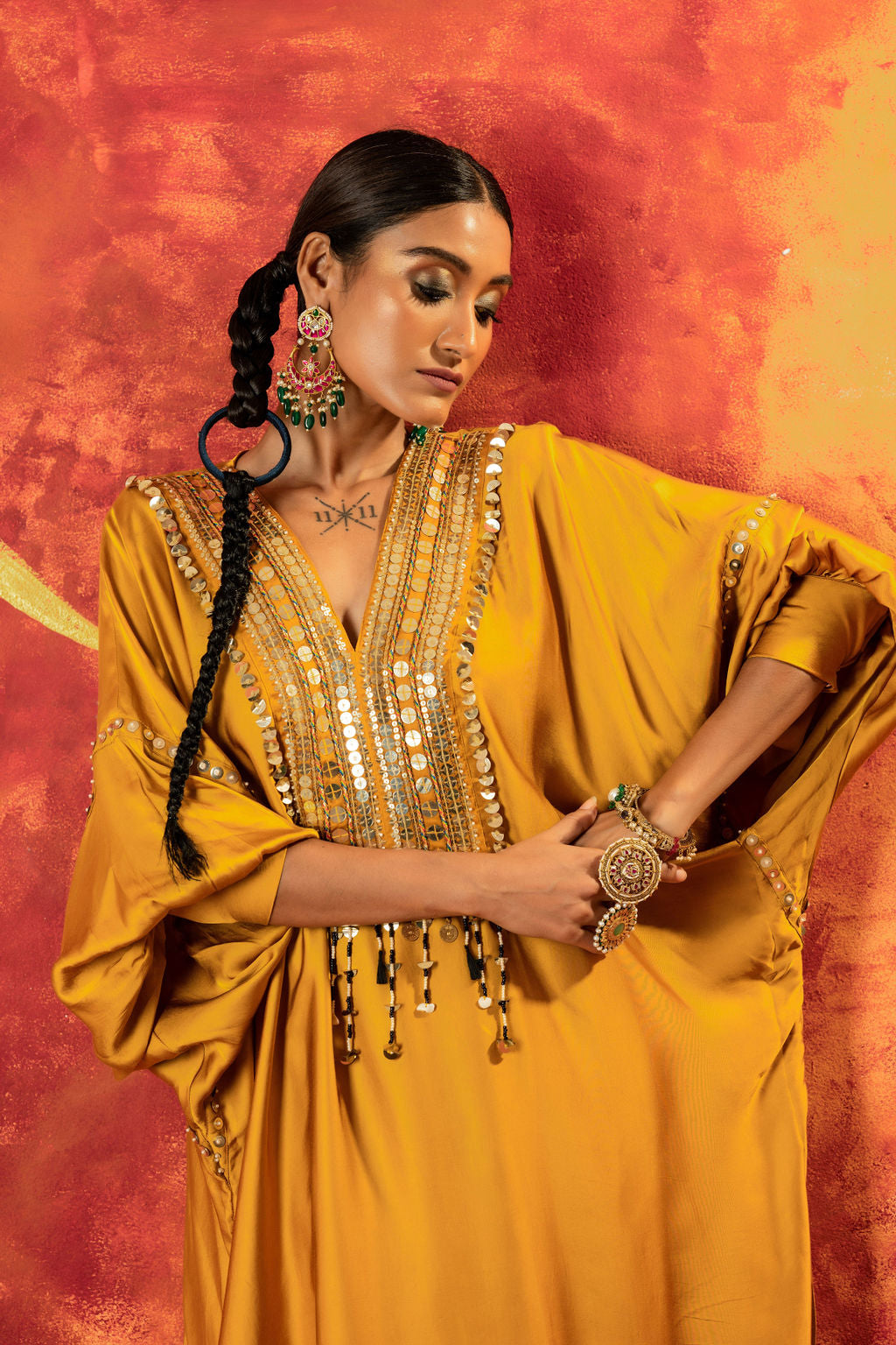 Mahi Mustard AntiFit Kurta With Pant