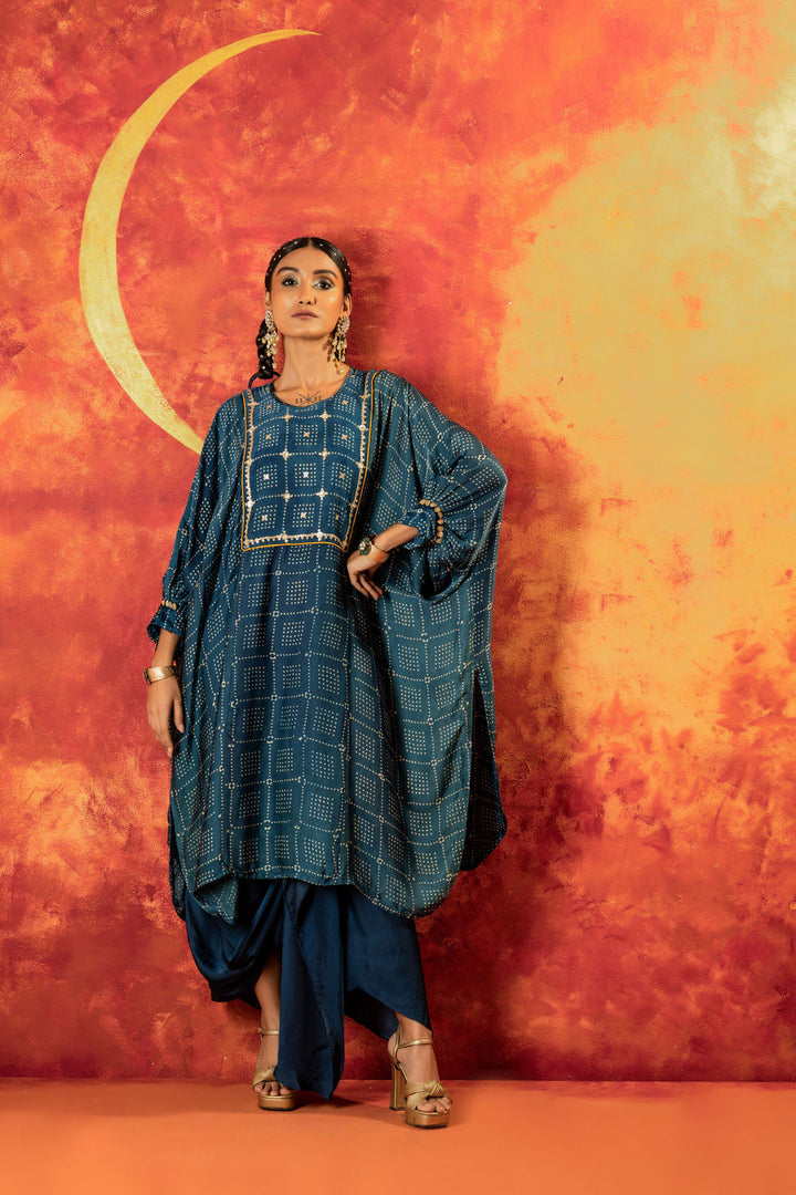 Ajrakh AntiFit Indigo Kurta Set