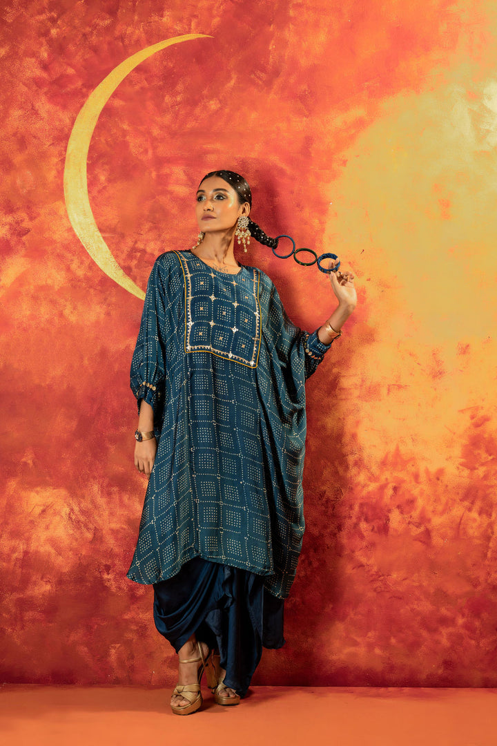 Ajrakh AntiFit Indigo Kurta Set