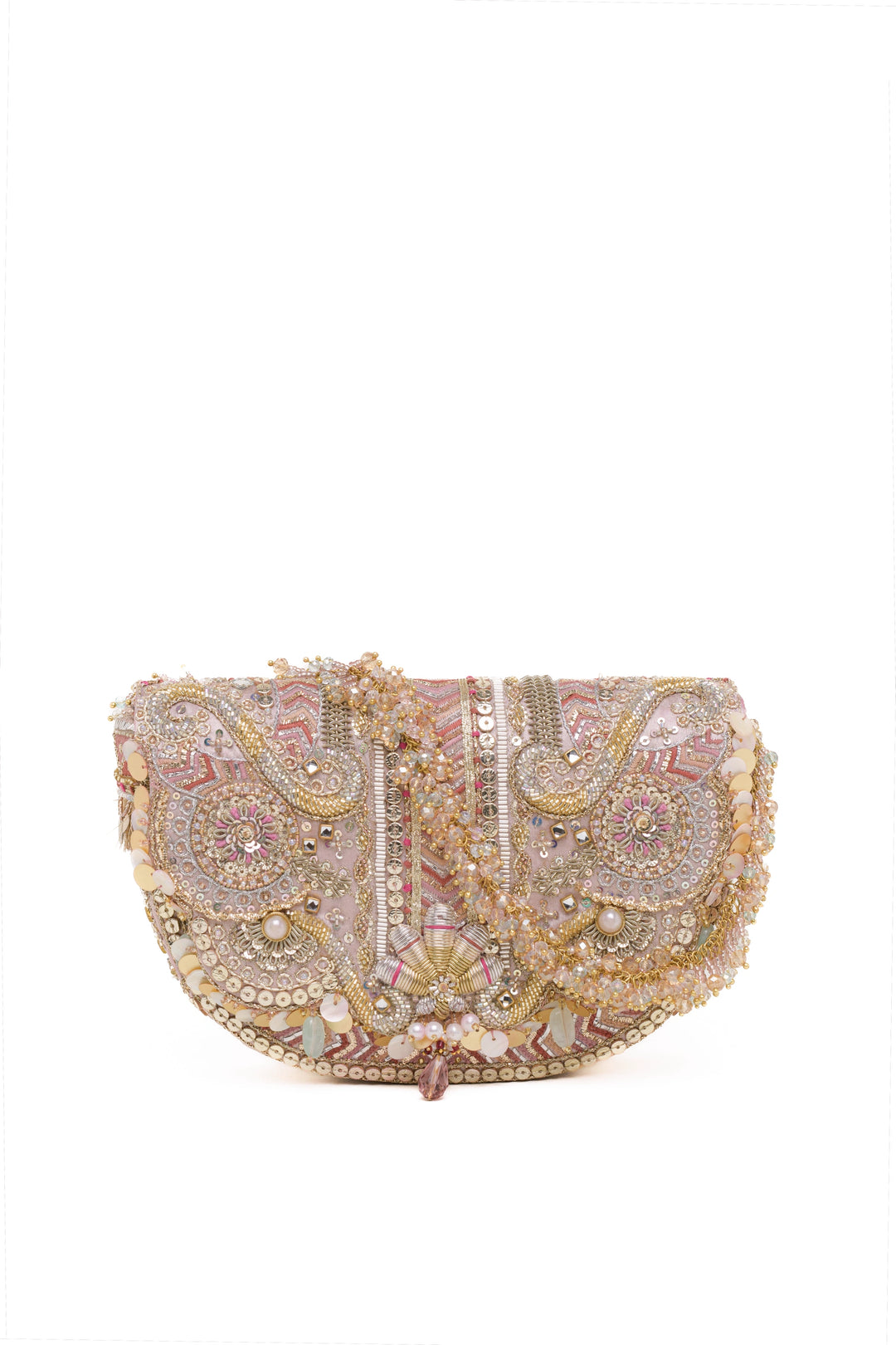 Rangrez Flapover Clutch – Blush