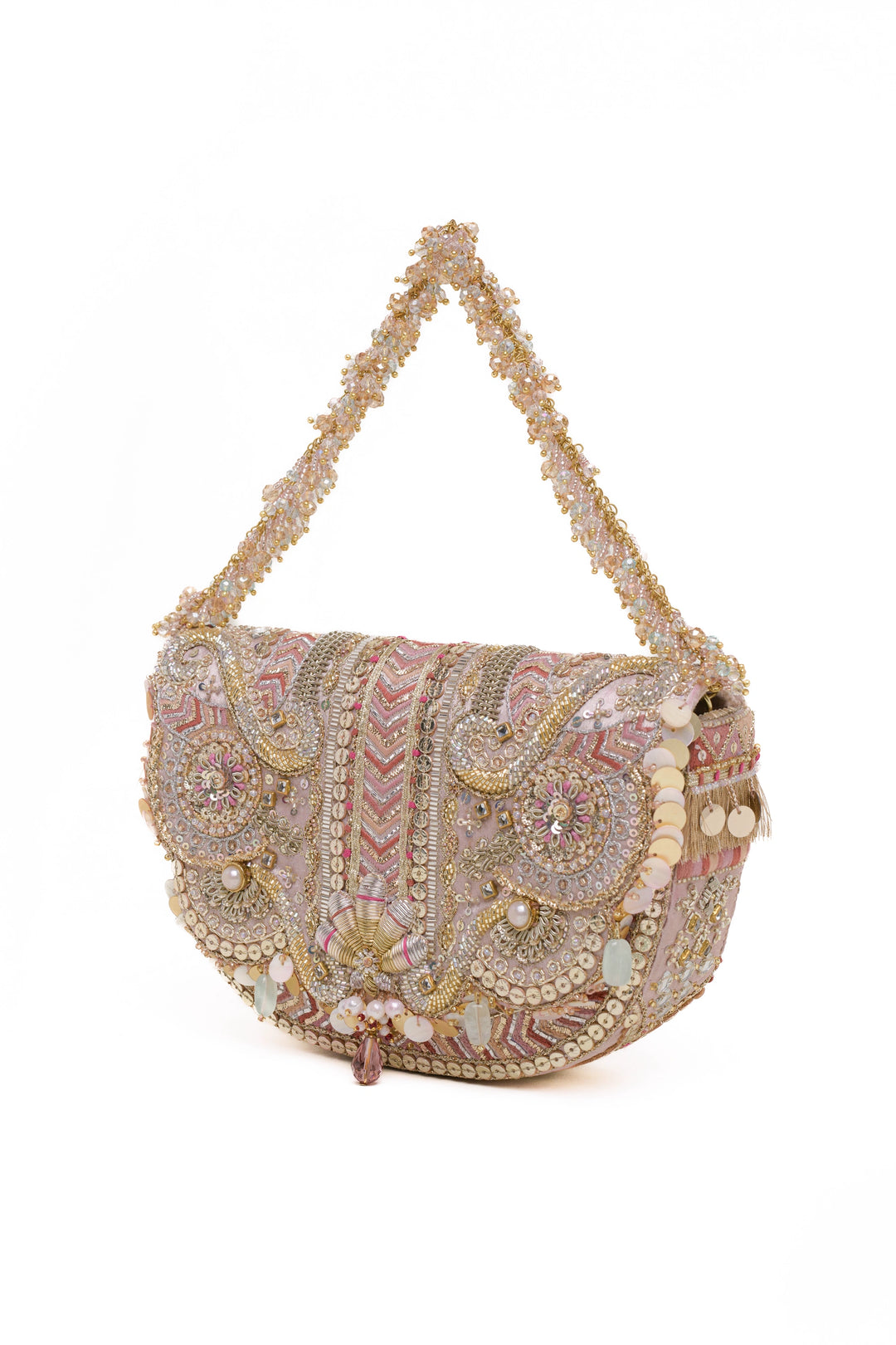 Rangrez Flapover Clutch – Blush