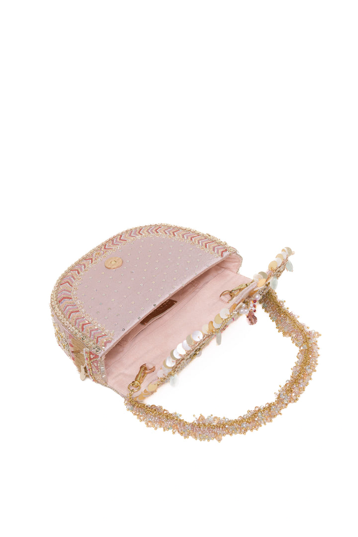 Rangrez Flapover Clutch – Blush