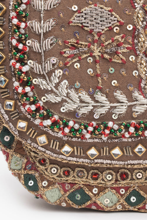 noor clutch vintage gold