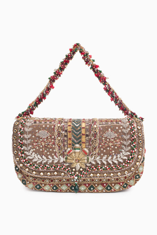noor clutch vintage gold