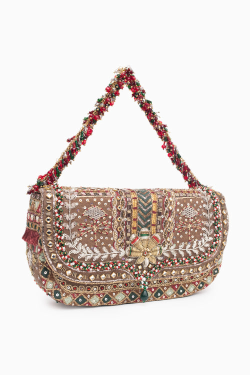 noor clutch vintage gold