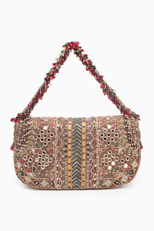 noor clutch vintage gold