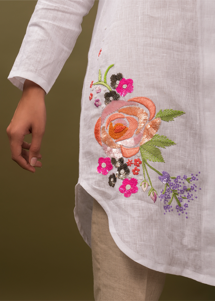 White Vintage Floral
