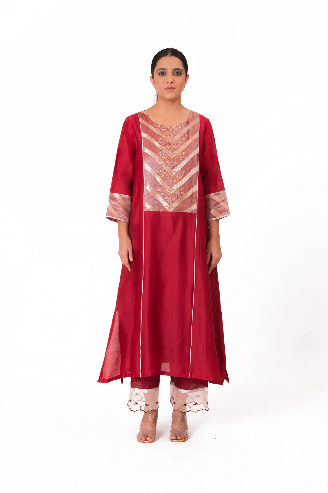 Banarasi Tissue Yoke Kurta Set