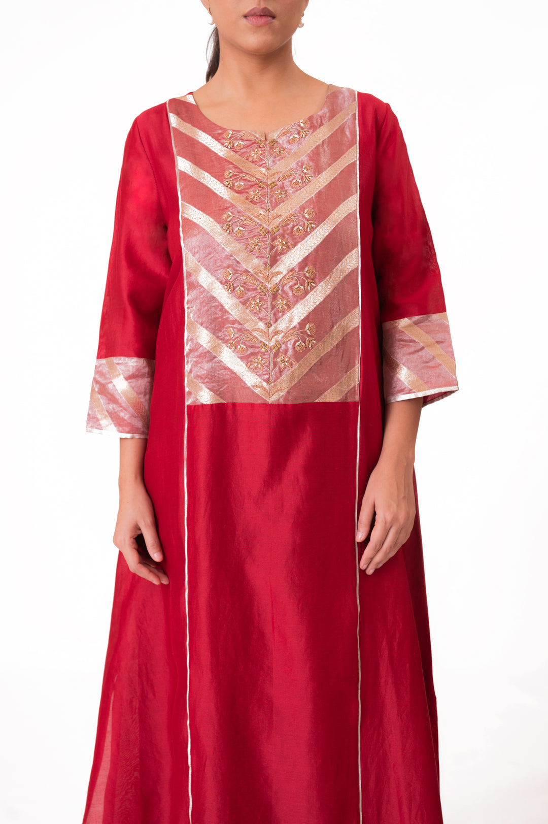 Banarasi Tissue Yoke Kurta Set