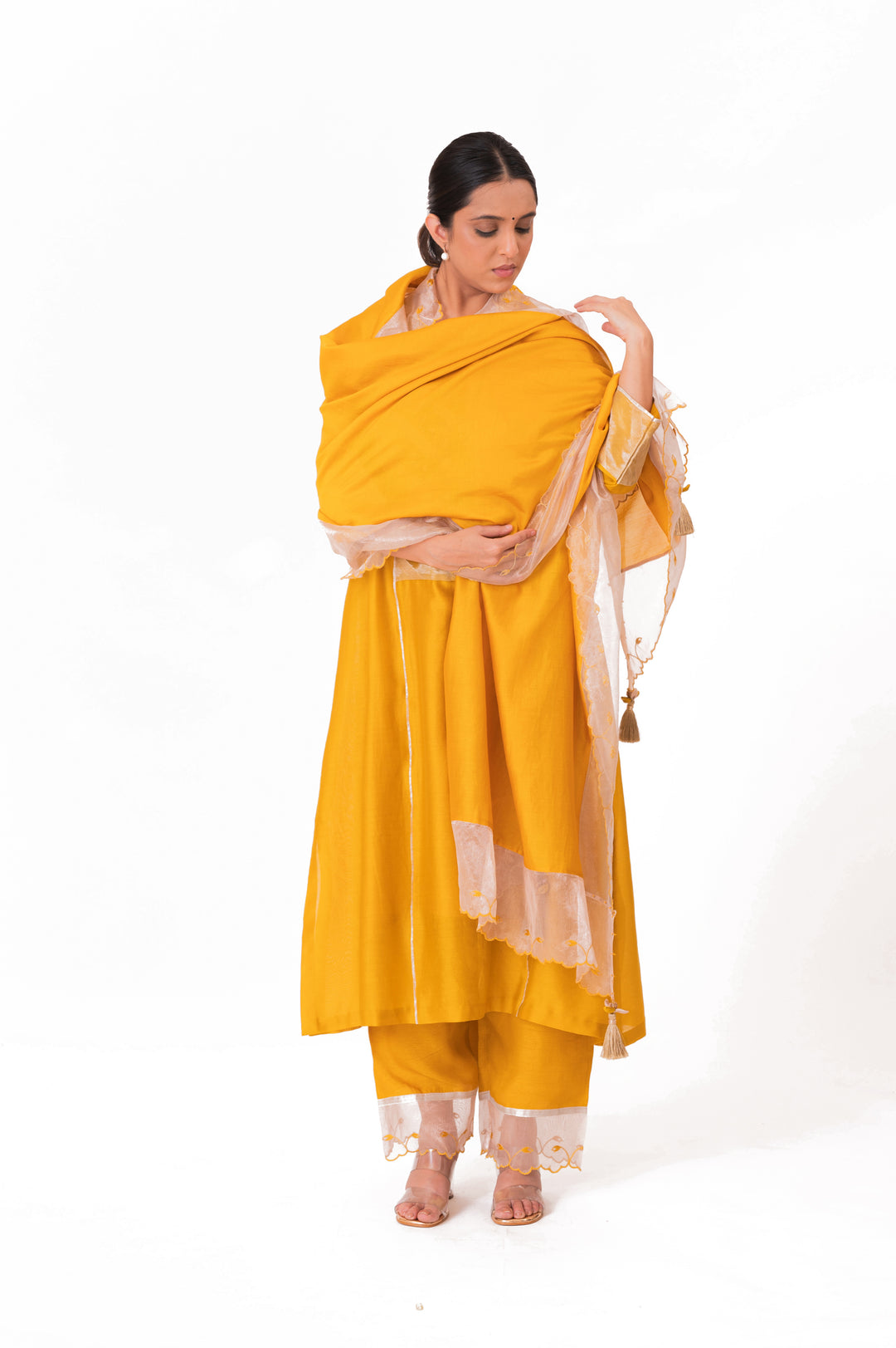 Banarasi Tissue Yoke Kurta Set