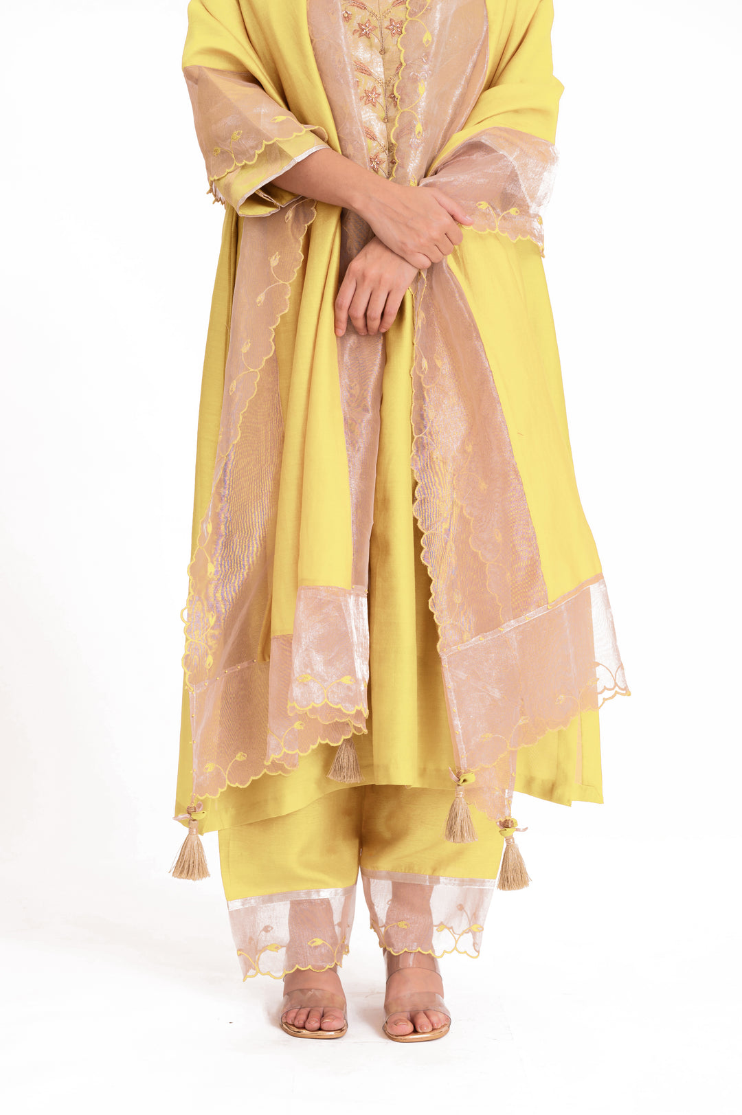 Banarasi Tissue Yoke Kurta Set