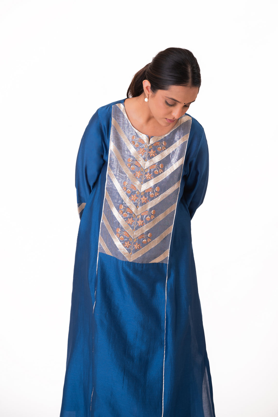 Banarasi Tissue Yoke Kurta Set