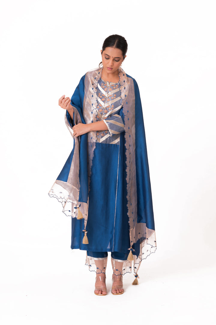 Banarasi Tissue Yoke Kurta Set