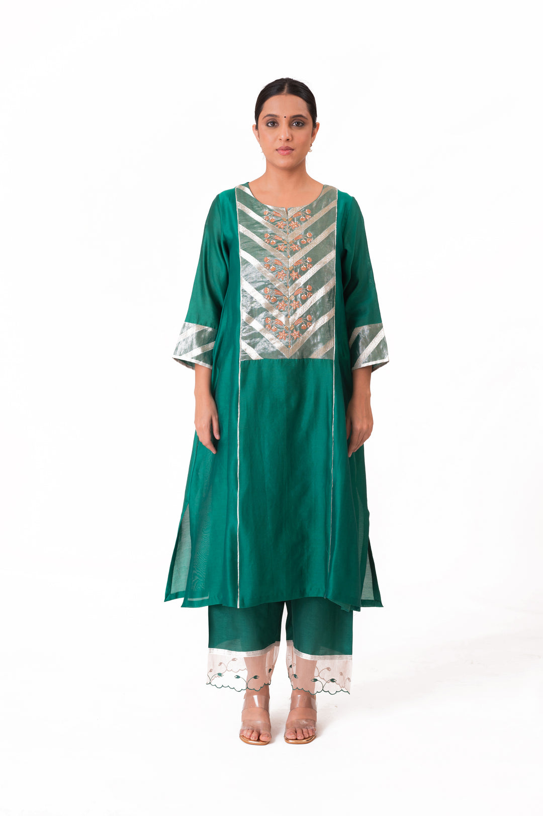 Banarasi Tissue Yoke Kurta Set