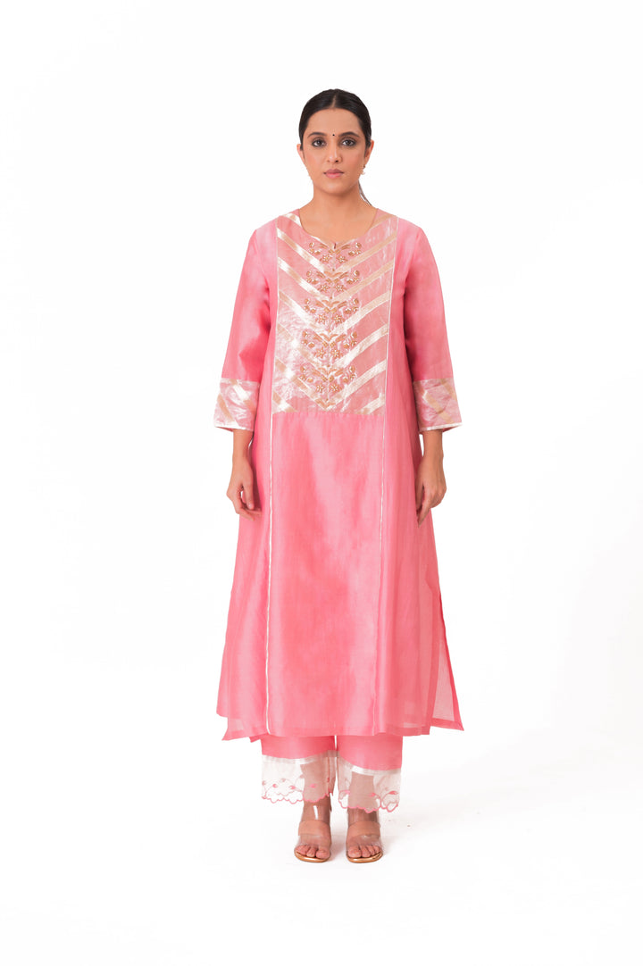 Banarasi Tissue Yoke Kurta Set