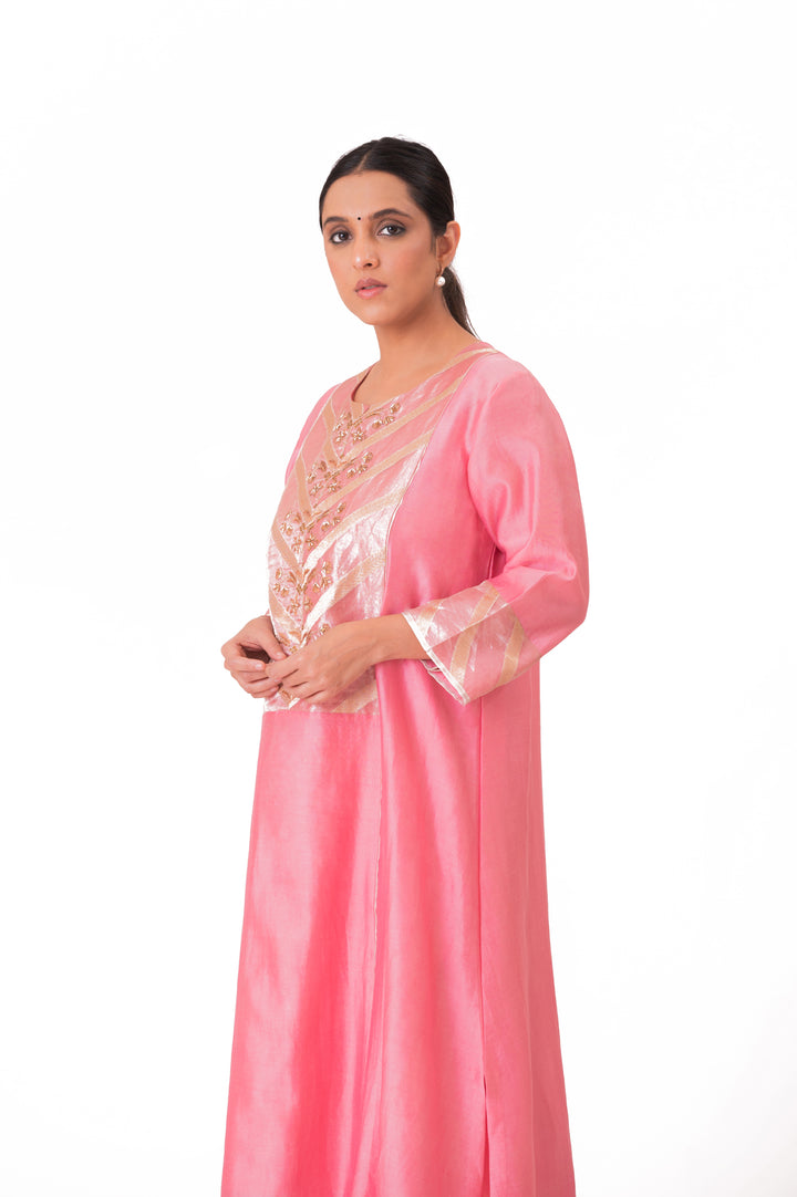 Banarasi Tissue Yoke Kurta Set