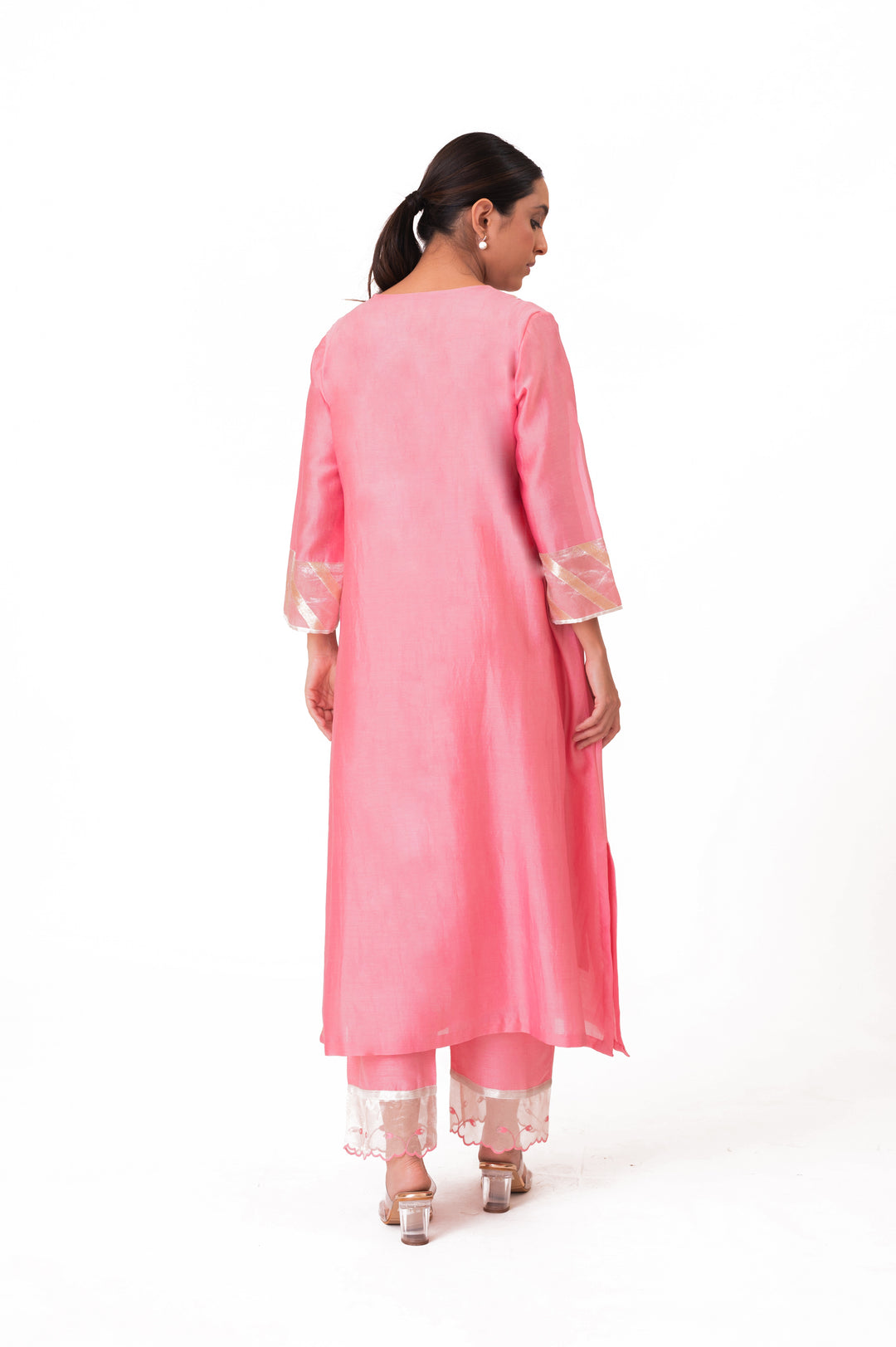 Banarasi Tissue Yoke Kurta Set