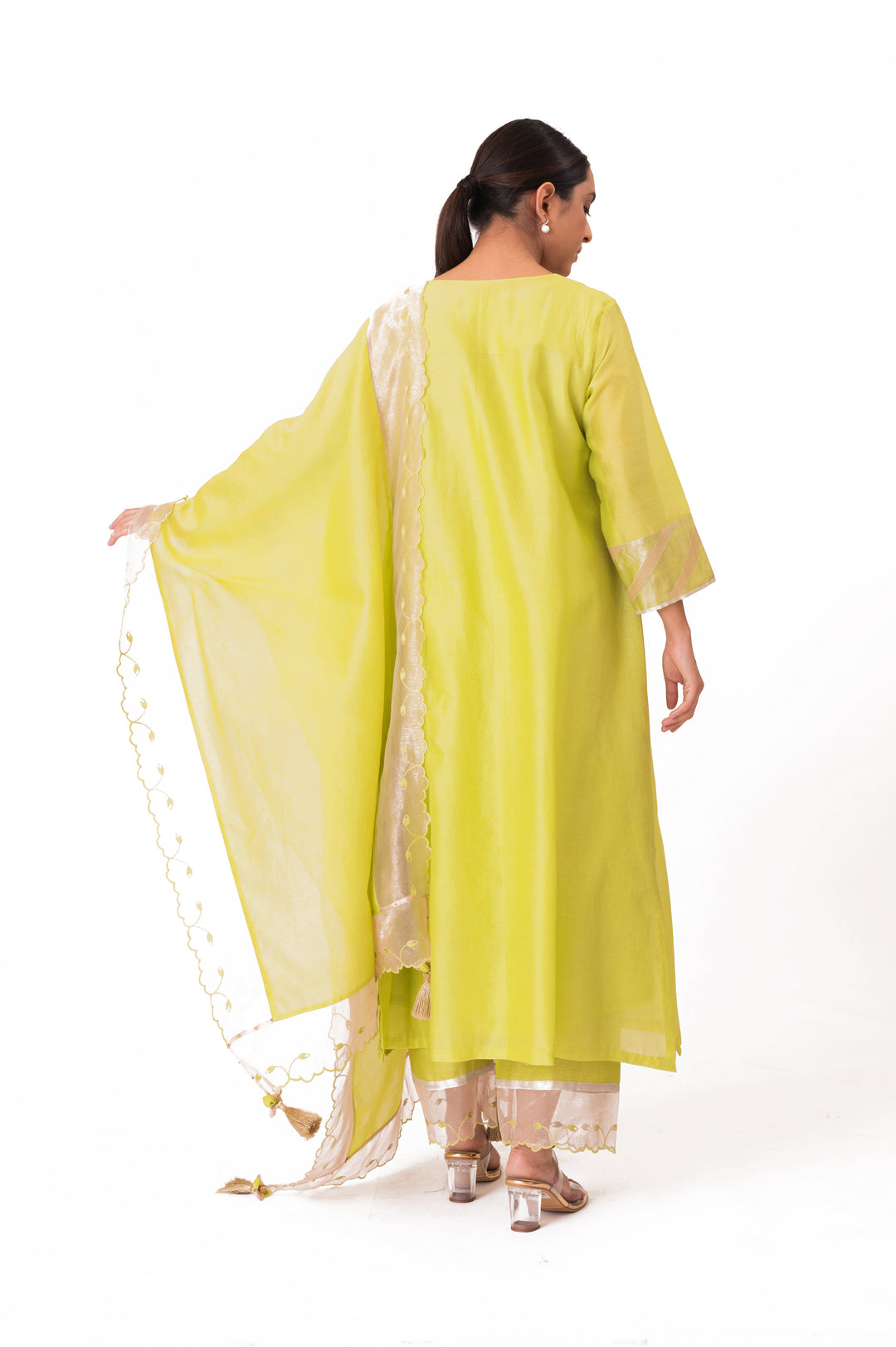 Banarasi Tissue Yoke Kurta Set