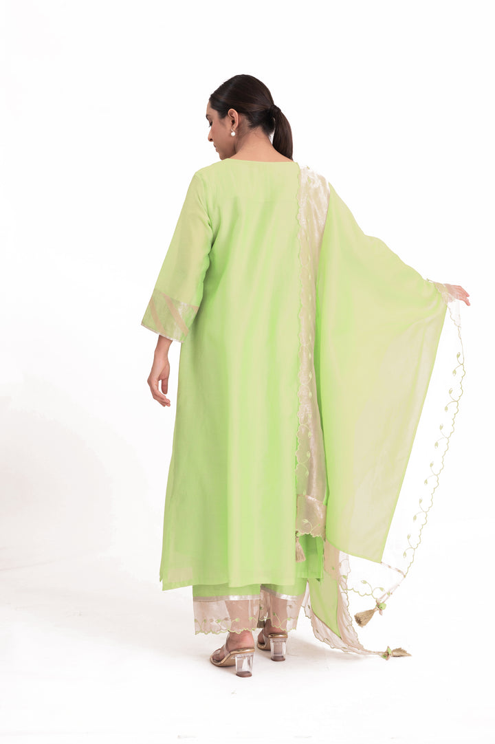 Banarasi Tissue Yoke Kurta Set