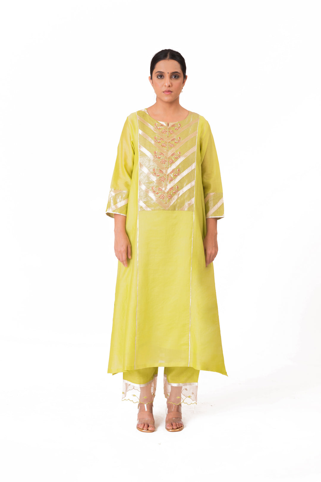 Banarasi Tissue Yoke Kurta Set