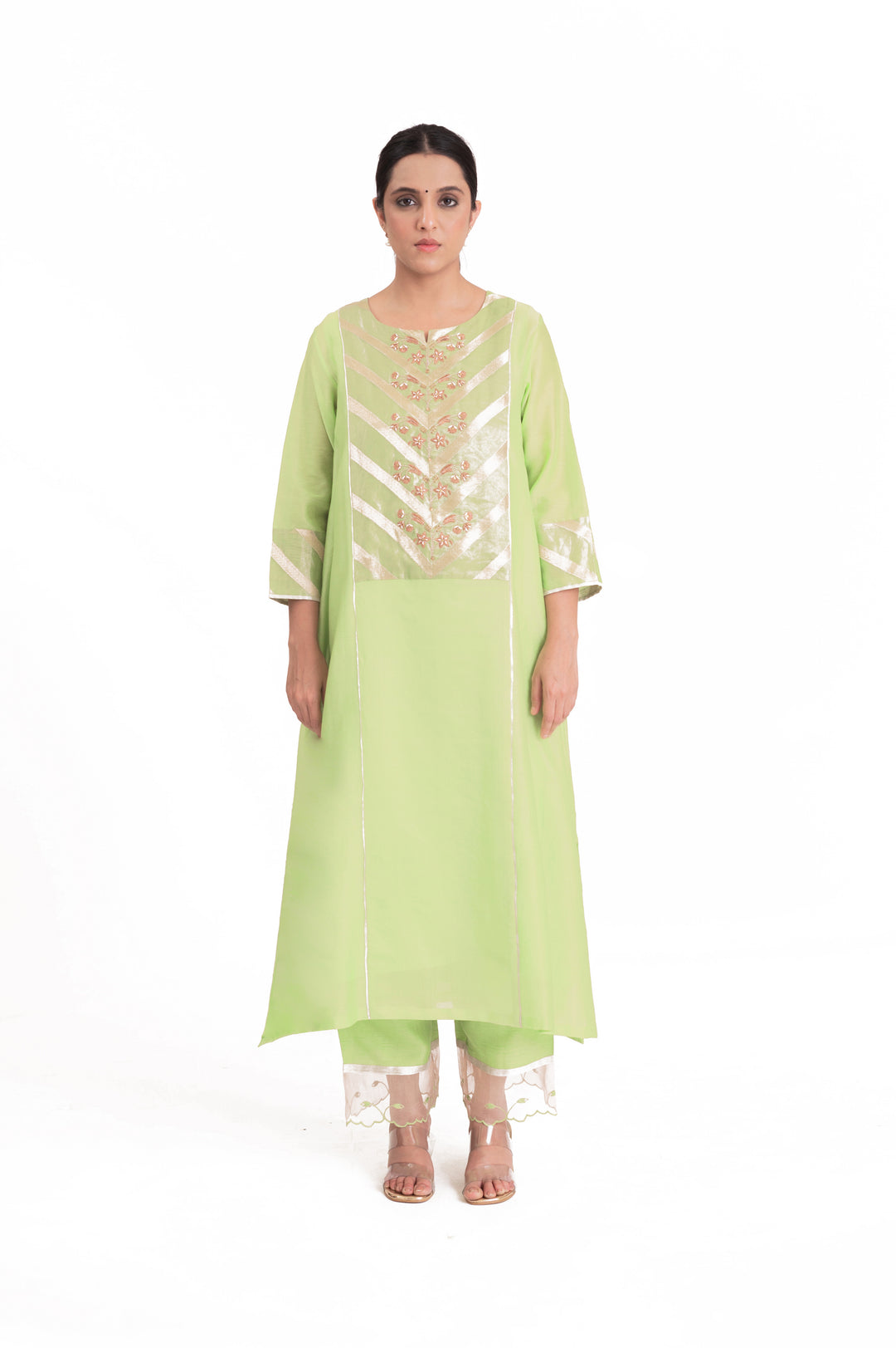 Banarasi Tissue Yoke Kurta Set