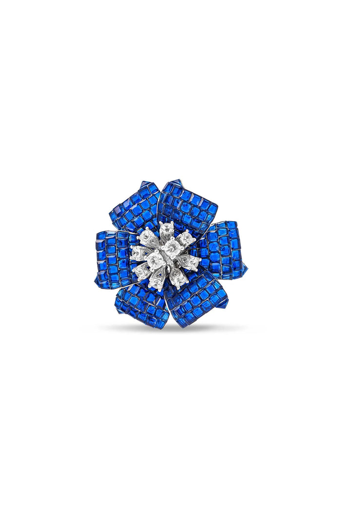 Mystical Petal Cascade Cocktail Ring