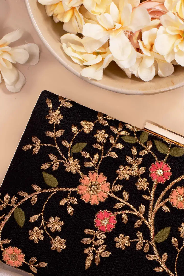 Floral Creeper Box Clutch