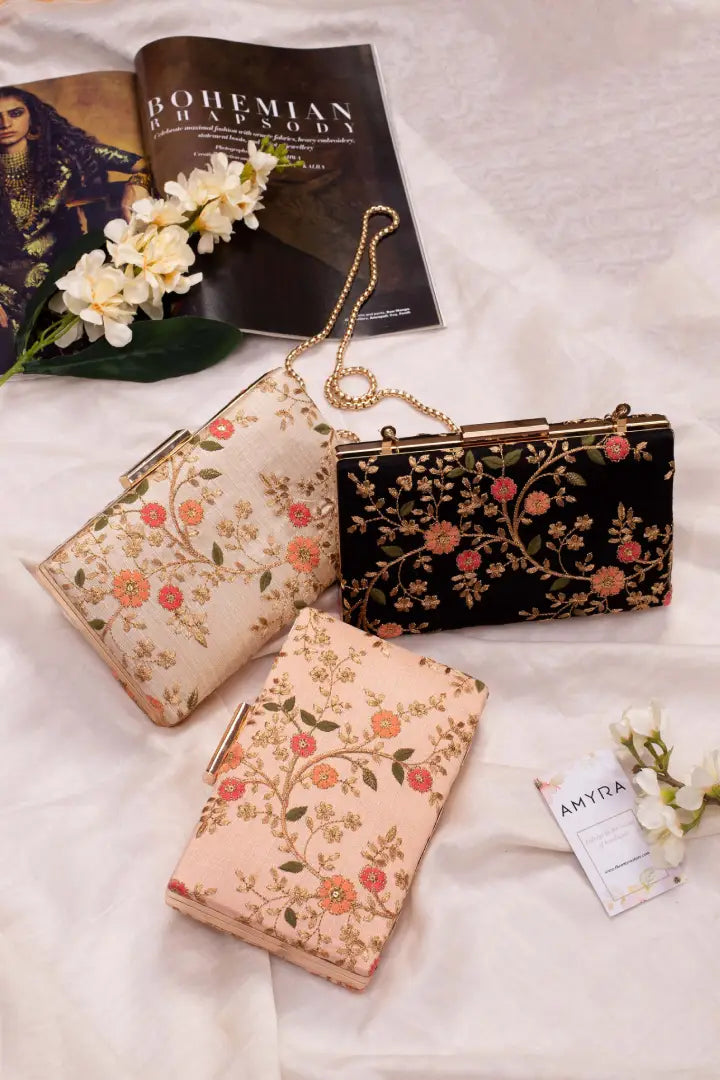 Floral Creeper Box Clutch