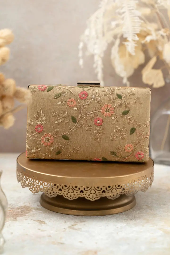 Floral Creeper Box Clutch