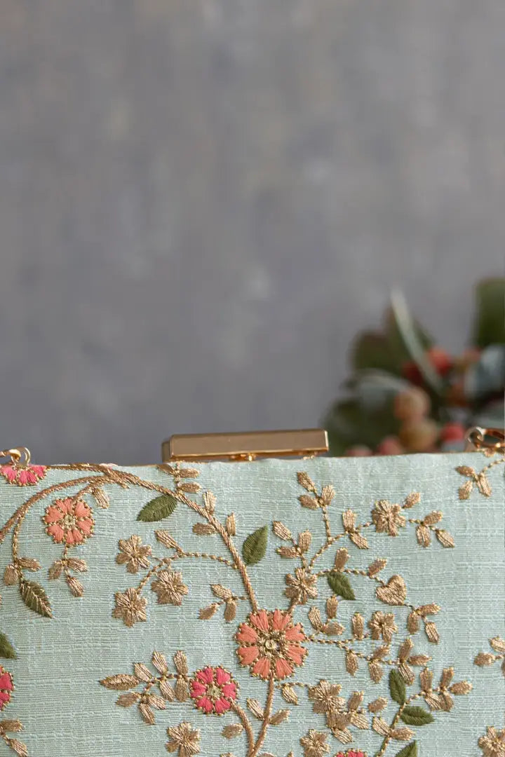 Floral Creeper Box Clutch