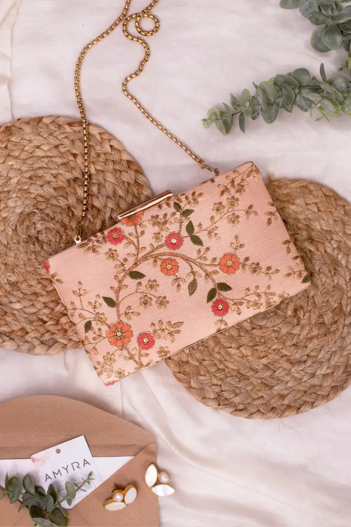 Floral Creeper Box Clutch