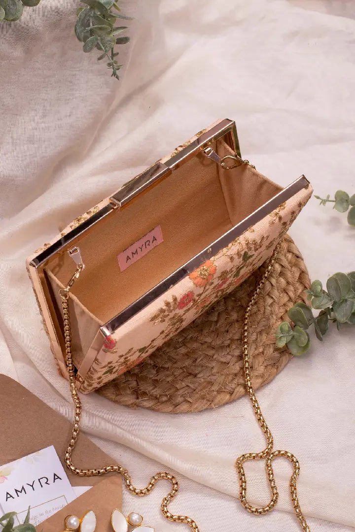 Floral Creeper Box Clutch