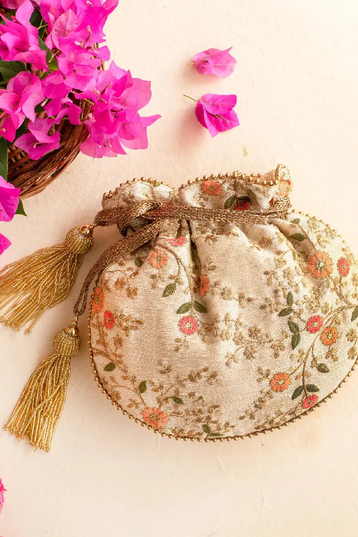 Floral Creeper Potli Bag