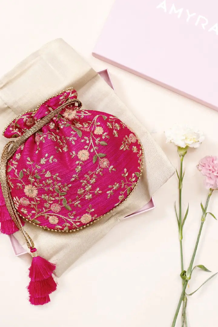 Floral Creeper Potli Bag