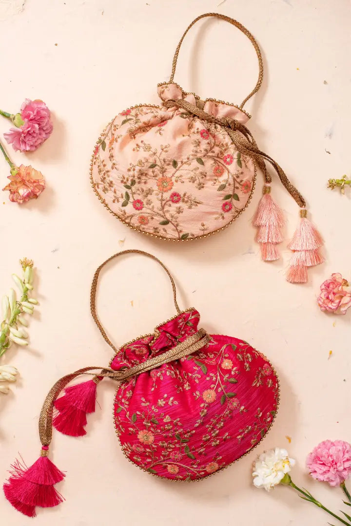 Floral Creeper Potli Bag