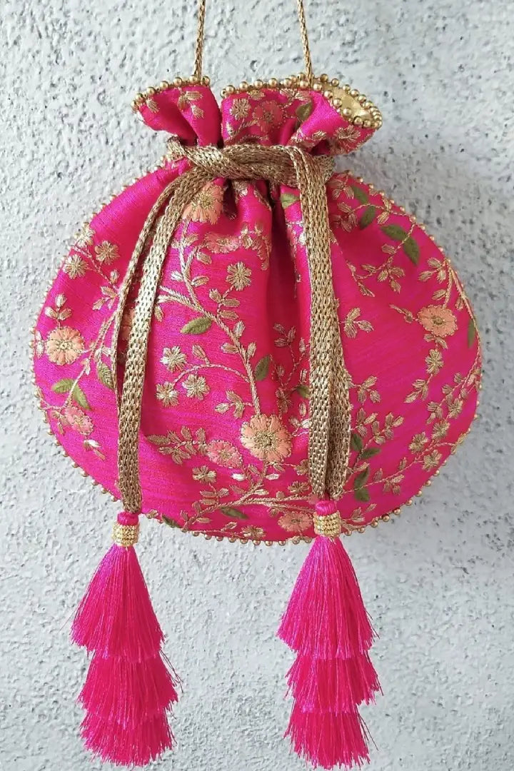 Floral Creeper Potli Bag