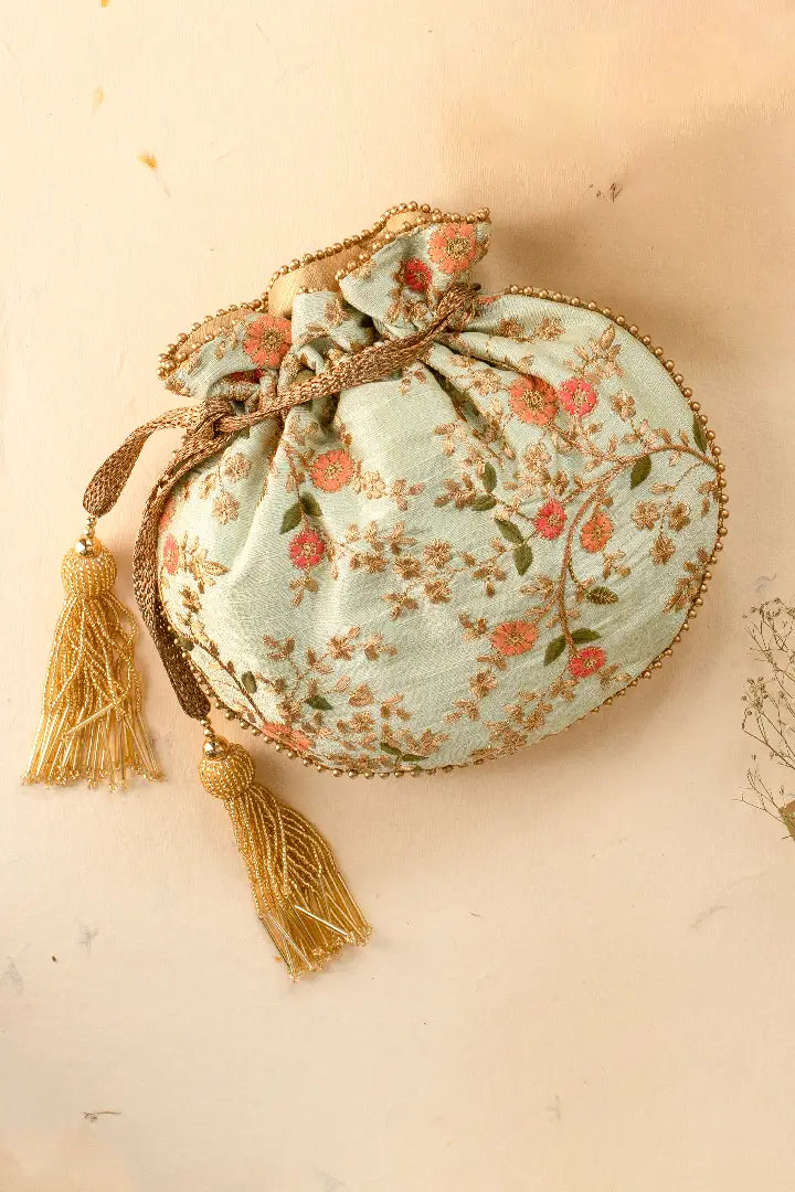 Floral Creeper Potli Bag