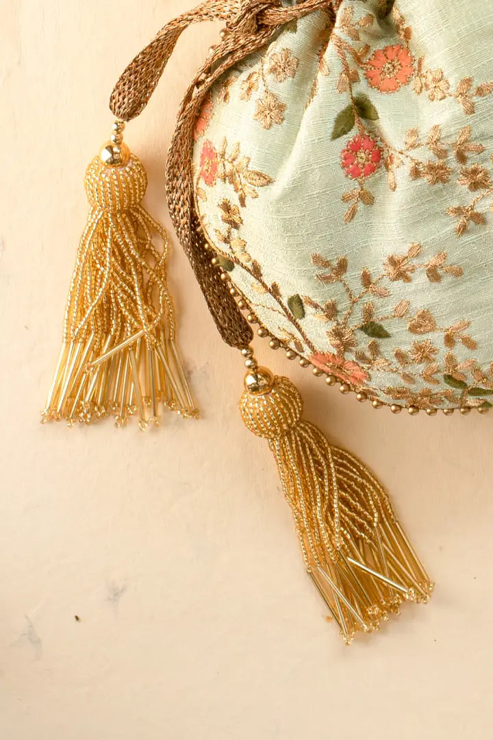 Floral Creeper Potli Bag