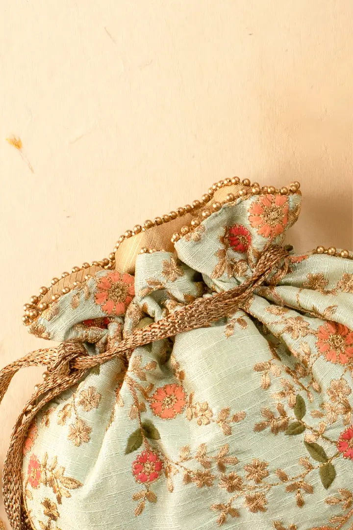 Floral Creeper Potli Bag