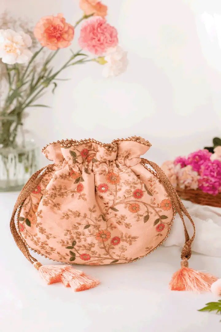 Floral Creeper Potli Bag