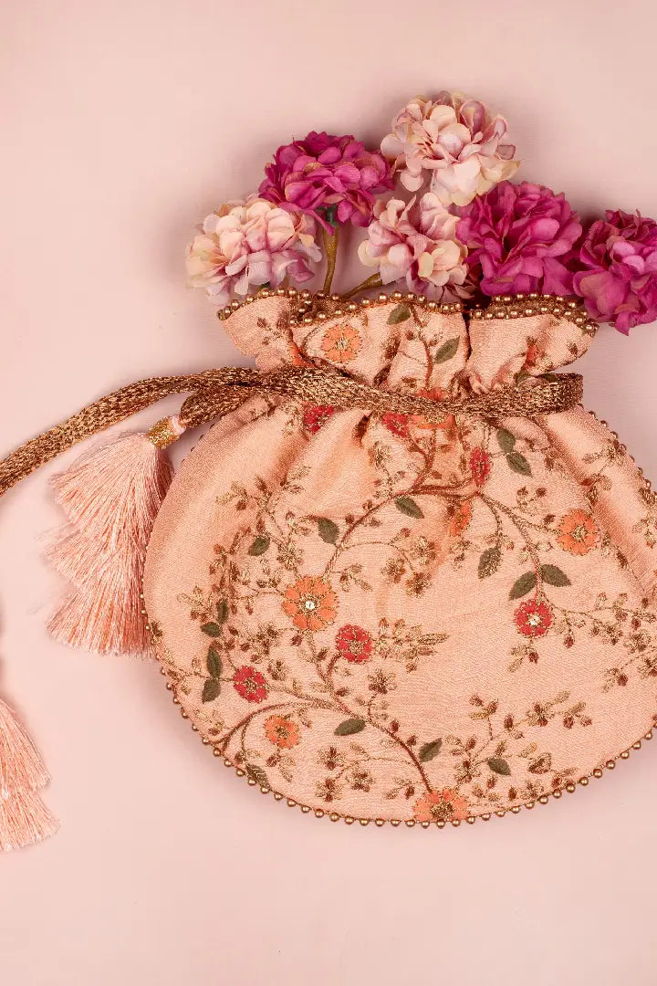 Floral Creeper Potli Bag