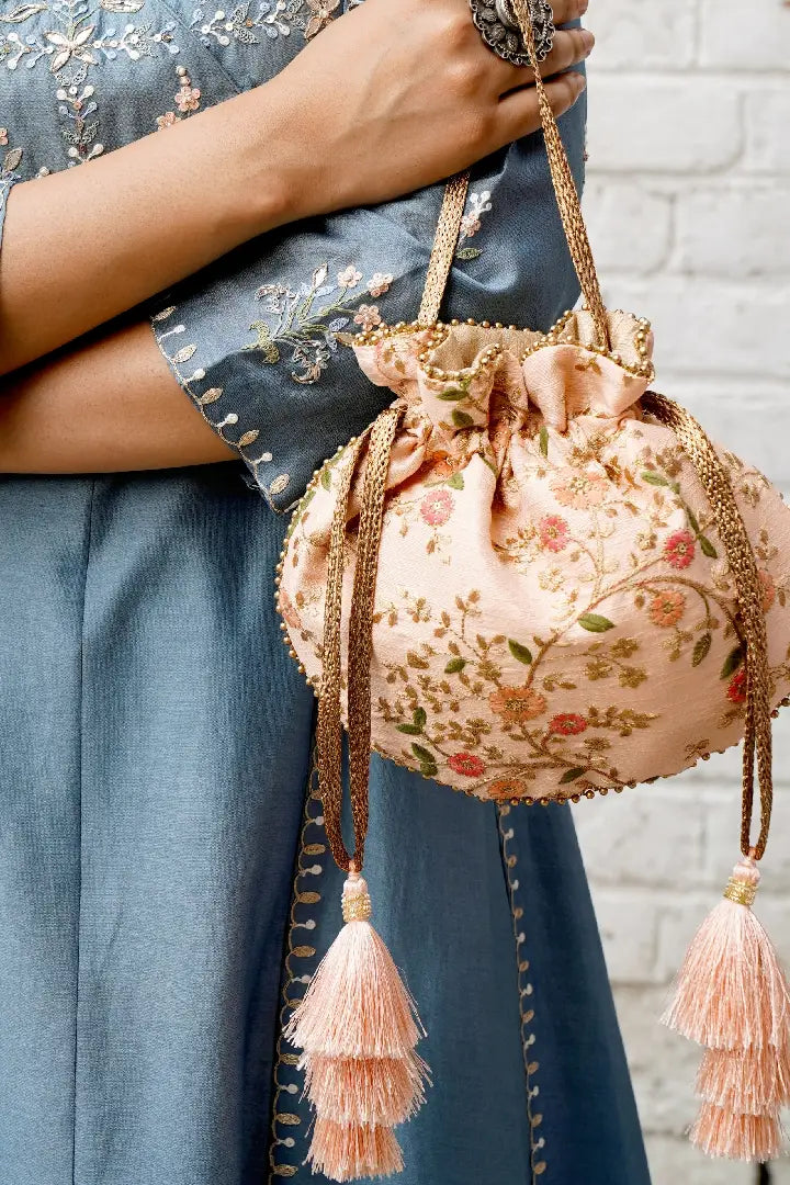 Floral Creeper Potli Bag